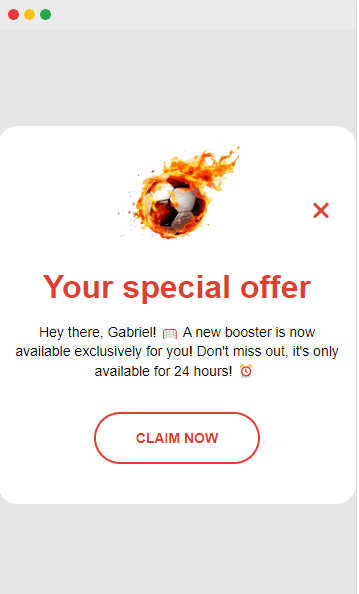 Special offer in-app template Pushwoosh