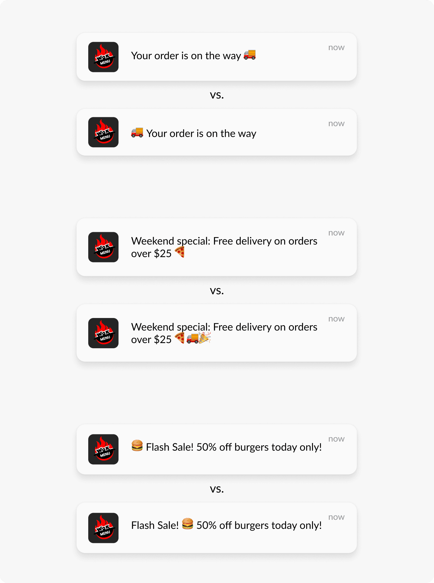 Push emoji in copy example