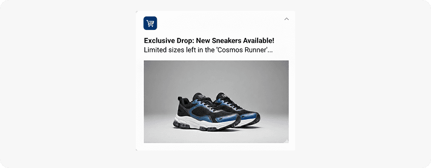 Push notification e-commerce example
