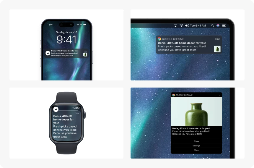 types of push notifications