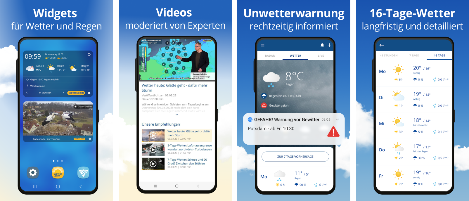 wetter.com app in Play Store