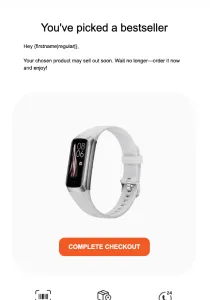 Abandoned cart reminder