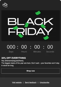 Black Friday with timer