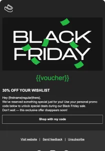 Black Friday with voucher